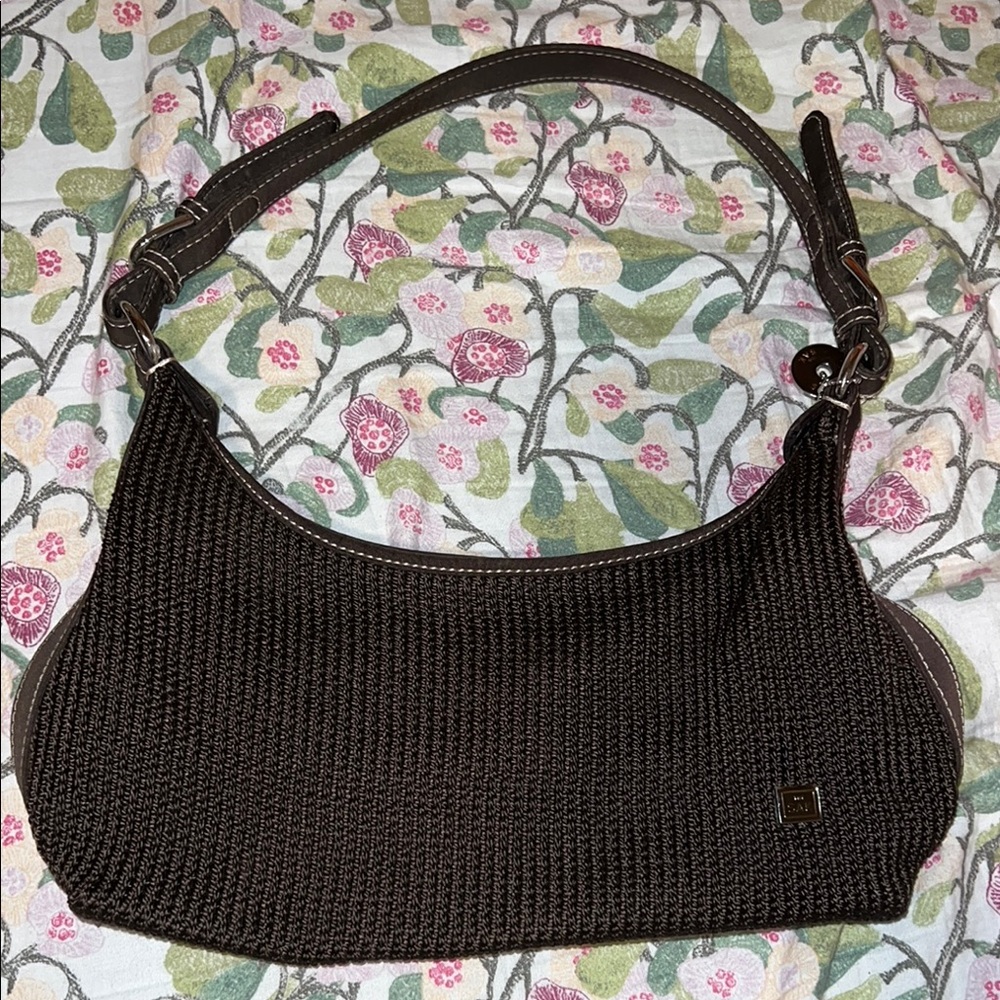 The Sak knit brown shoulder bag